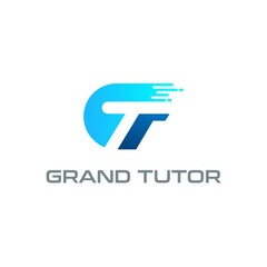 letter gt logo sport techno concept premium vector