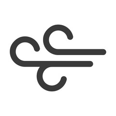 Wind line icon isolated on white background.Vector illustration.