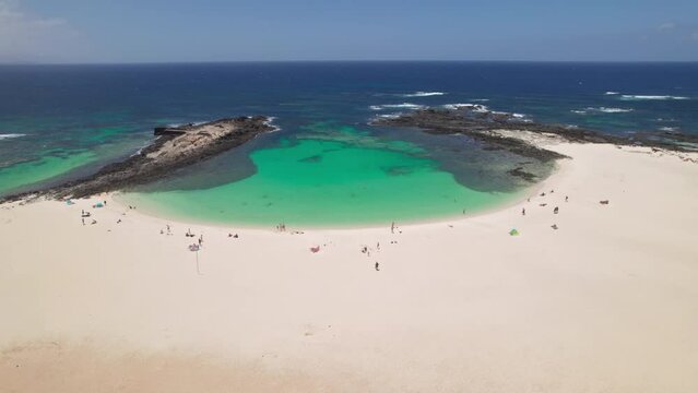 Flight over La Concha beach, Fuerteventura