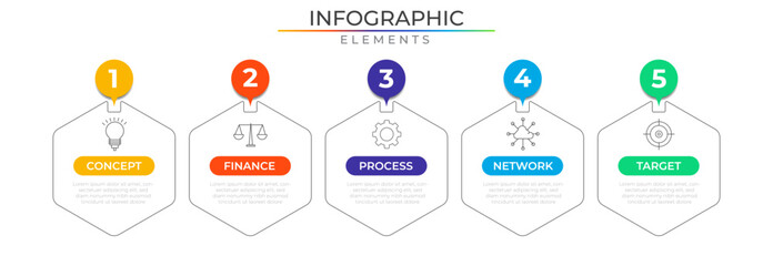 Polygon timeline infographic plan concept design vector with icons. Annual network template for presentation and report.