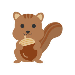 シンプルでフラットなリス