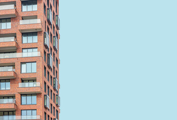 Construction concept background. Minimalism design with empty space. House construction and...