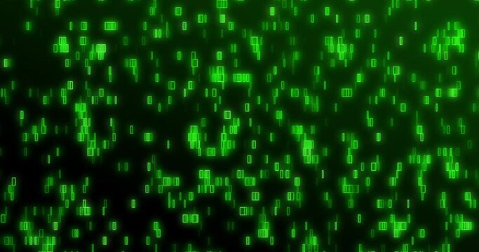 Animation of repeatable squares moving on black background