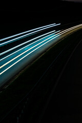 lights of cars with night. long exposure