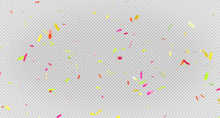 3d render of colorful confetti with flying.