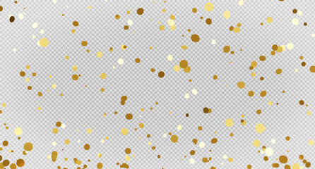 3d render of golden confetti with flying.