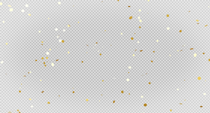 3d Render Of Golden Confetti With Flying.