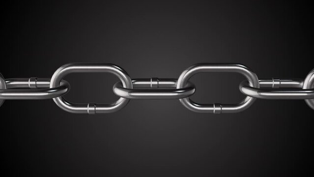Shiny metallic silver chain network concept