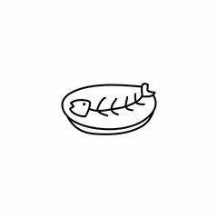 Hand drawn fish icon, simple doodle icon