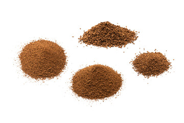 Instant coffee isolated on white background.
