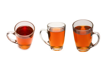 A cup of tea isolated on  white background.