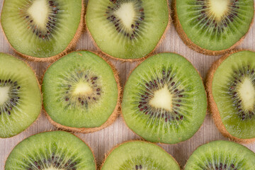 kiwi fruit on wooden background