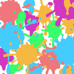 ベクター素材_ペンキ_カラフル