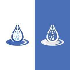 Water drop logo template vector