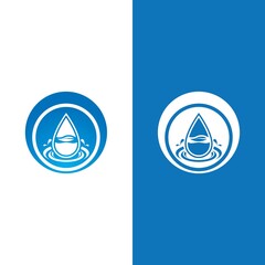 Water drop logo template vector