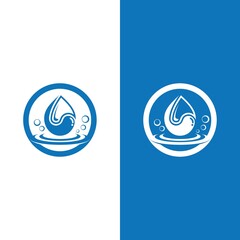 Water drop logo template vector