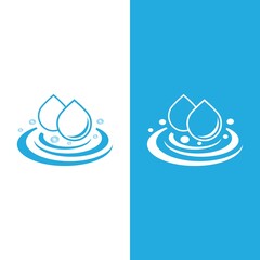 Water drop logo template vector