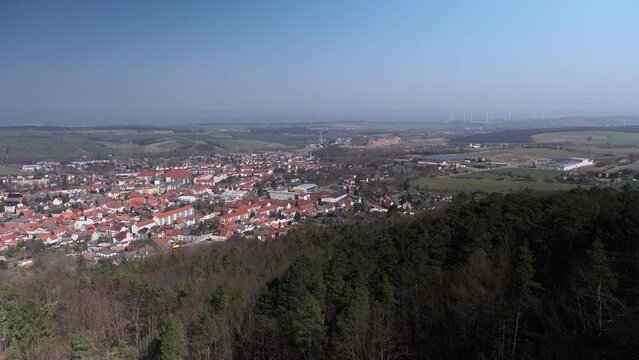 Beautiful View Of Small Town in autumn. Bleicherode, Deutcshland.