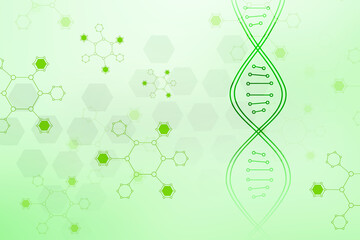 2d render of dna structure, abstract background - obrazy, fototapety, plakaty