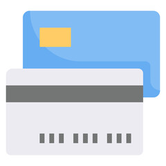 Credit Card flat icon. Can be used for digital product, presentation, print design and more.