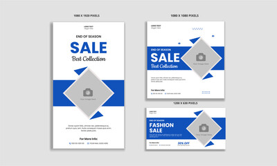 Fashion Sales social media posts and web banner template