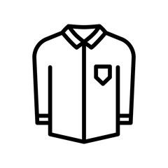 Long sleeve shirt icon. Suitable for clothes icon. line icon style. Simple design editable