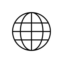 Globe icon in trendy flat design.