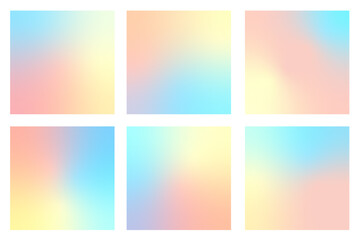 Set of jpg image grainy gradients in pastel colors. For covers, wallpapers, branding and other projects. You can use a grainy texture for any of the gradients.