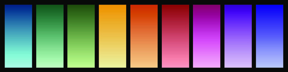 Color palette. Table color shades. Color harmony. Trend colors. preliminary illustration fresh rainbow with white table abstract background.
