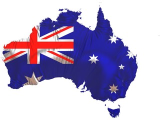 Obraz na płótnie Canvas Australien mit Flagge