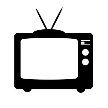 retro tv icon illustration