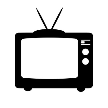 retro tv icon vector