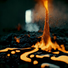 Close up of Melting Lava