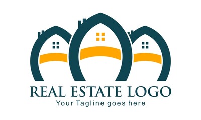 Triple A alphabet real estate vector logo