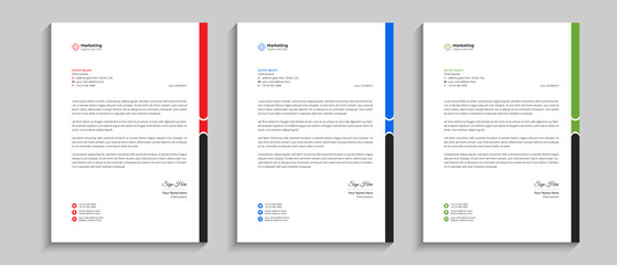 Clean and minimalist concept business letterhead template design. letterhead design template for your business project.