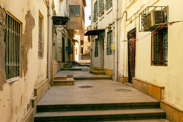 Old City in Baku. Traditional medieval architecture. Baku, Azerbaijan.