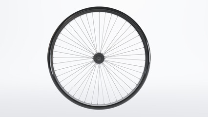 3D render of Bicycle wheel, Bike wheel isolated on white background