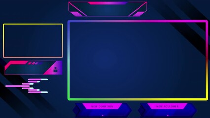 4K – Streamer Panel Loop, animation.3840×2160.10 Second Long.LOOP.