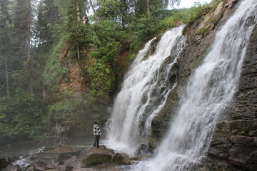 Fototapeta premium waterfall in the mountains