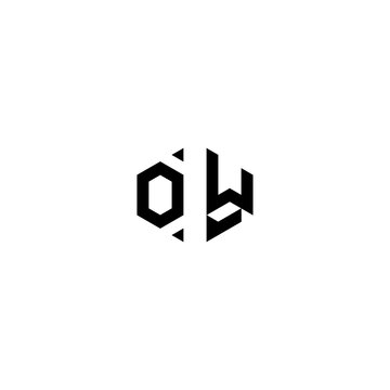 OW geometric abstract concept logo initial concept with high quality logo design