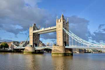 Tower Bridge - a drawbridge in London, UK. - obrazy, fototapety, plakaty