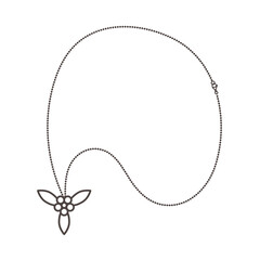 necklace with flower