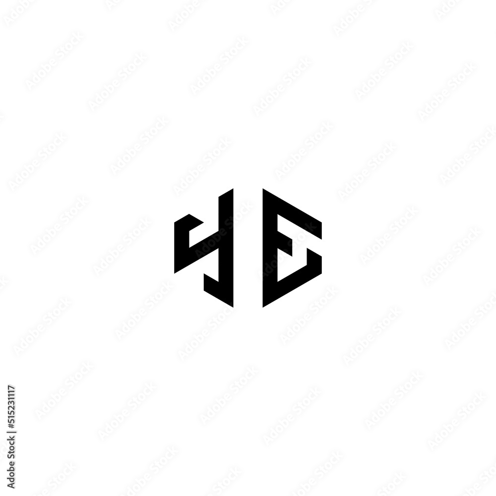 Canvas Prints YE geometric abstract concept logo initial concept with high quality logo design