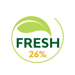 Vector llustration graphics design of Fresh food label ,sticker icon or logo on white background vector design illustration. Suitable for product label.