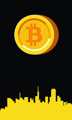 Bitcoin cryptocurrency,vector design,icon vector.