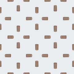 High chef hat sketch seamless pattern. Kitchen traditional element for cook in hand drawn style.