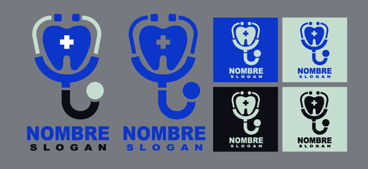 Diseño vectorial de logotipo clínico dental