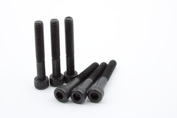 Cylindrical head Allen screw with black hexagonal socket, with incomplete thread, not up to the...