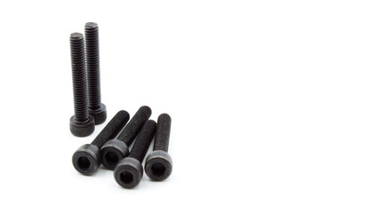 Cylindrical head Allen screw with black hexagonal socket, with complete  thread, not up to the top,...