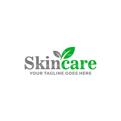 Skincare logo design vector illustration